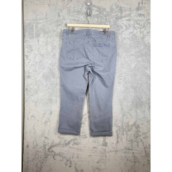 Democracy Absolution Scallop Edge Straight Pants Womens 16W Blue Gray High Rise - Picture 5 of 15